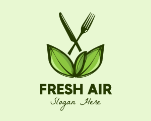 Healthy Greens Salad Food logo design