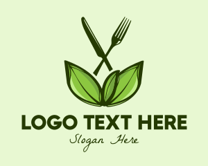 Plant Based - Healthy Greens Salad Food logo design