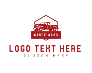 Distribution - Truck Vehicle Transport logo design