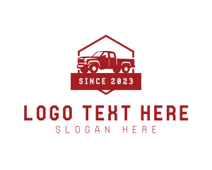 Courier - Truck Vehicle Transport logo design