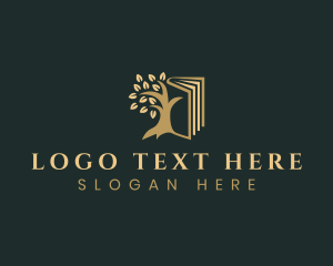 Library - Book Tree Knowledge logo design