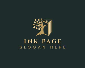 Page - Book Tree Knowledge logo design