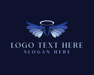 Christianity - Wings Halo Angels logo design