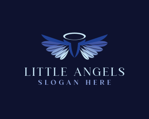 Wings Halo Angels logo design