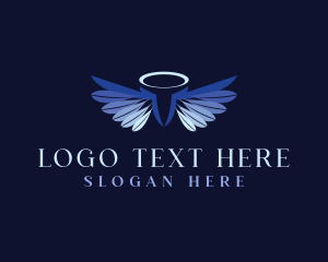 Religious - Wings Halo Angels logo design