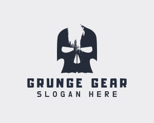 Grunge - Grunge Punk Skull logo design