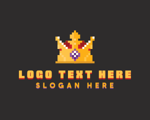 Arcade - Pixelated Royal Crown logo design