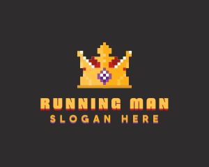 Pixel - Pixelated Royal Crown logo design