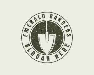 Rustic Garden Shovel logo design