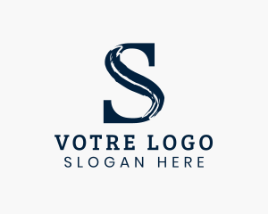 Paint Stroke Letter S Logo