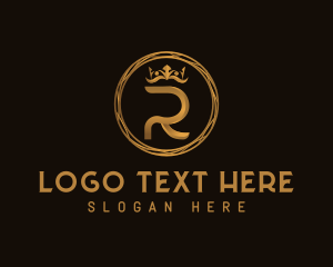 Interior Designer - Golden Letter R Designer logo design