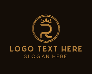 Golden Letter R Designer Logo