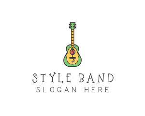 Colorful Music Guitar logo design