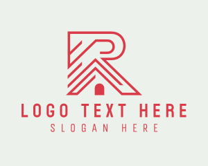 Window - House Roof Letter R logo design
