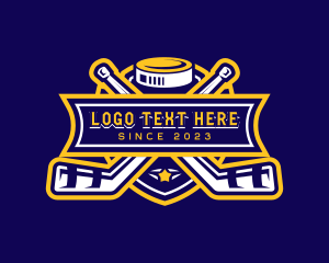 League - Hockey Sports Athlete logo design
