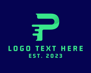 Fast - Fast Gradient Letter P logo design