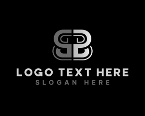 Grayscale - Stylish Marketing Reflection Letter B logo design