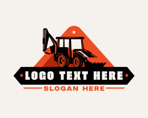 Front Loader - Excavator Demolition Construction logo design