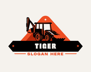 Excavator Demolition Construction Logo