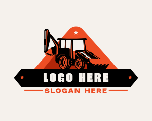 Heavy Equipment - Excavator Demolition Construction logo design
