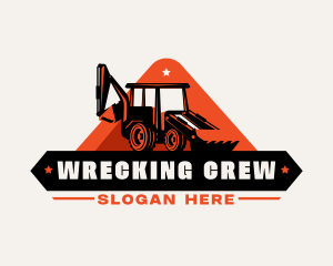 Demolition - Excavator Demolition Construction logo design