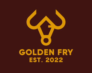 Golden Bull Animal logo design