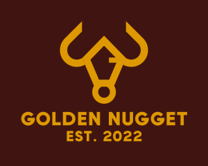 Golden Bull Animal logo design