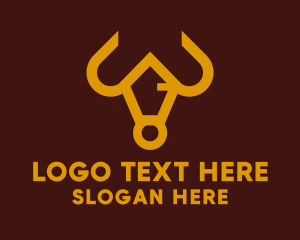 Golden Bull Animal Logo