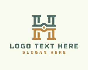 Professional Business Letter H logo design