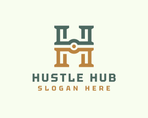 Professional Business Letter H logo design