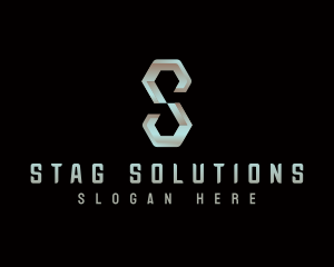 Industrial Steel Letter S logo design