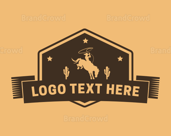 Western Cowboy Horse Logo