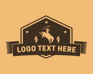 Rodeo - Western Cowboy Horse logo design