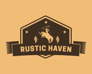 Western Cowboy Horse logo design