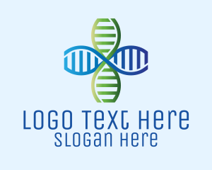 Gene - DNA Genetics Cross logo design
