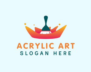 Acrylic - Brush Paint Drip logo design