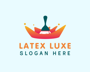 Latex - Brush Paint Drip logo design