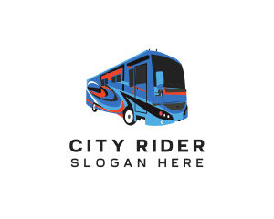 Bus - Tourist Bus Transport logo design