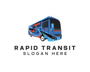 Bus - Tourist Bus Transport logo design