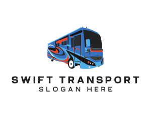 Transport - Tourist Bus Transport logo design