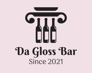 Wine Column Bar  logo design