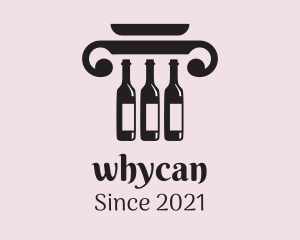 Wine Tasting - Wine Column Bar logo design