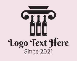 Bottles - Wine Column Bar logo design