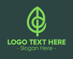 Green Eye - Modern Eco Green Leaf logo design