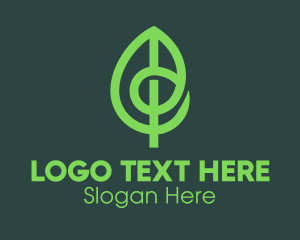 Modern Eco Green Leaf Logo