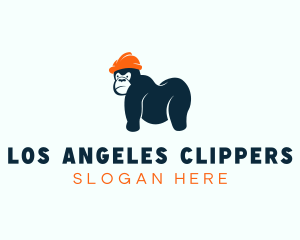 Animal - Gorilla Ape Construction logo design