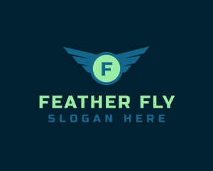 Winged Badge Circle logo design