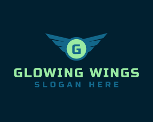 Winged Badge Circle logo design