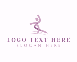 Ribbon - Figure Skating Athlete logo design