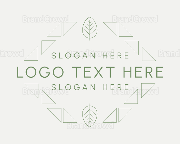 Minimalist Green Leaf Logo